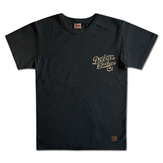 24SS デラックスウエア BRGM-00B10 デラックスウエアロゴデザイン BLACK メンズ 半袖 プリント Tシャツ カットソー バックプリント