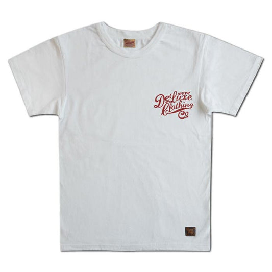 24SS デラックスウエア BRGM-00B10 デラックスウエアロゴデザイン WHITE メンズ 半袖 プリント Tシャツ カットソー バックプリント