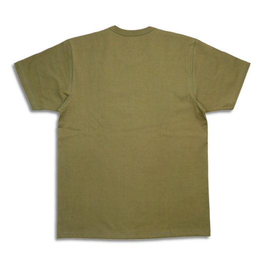 ザ リアルマッコイズ MC23005 MILITARY TEE / CAMP HOOD バインダーネック メンズ 半袖 プリント Tシャツ オリーブ