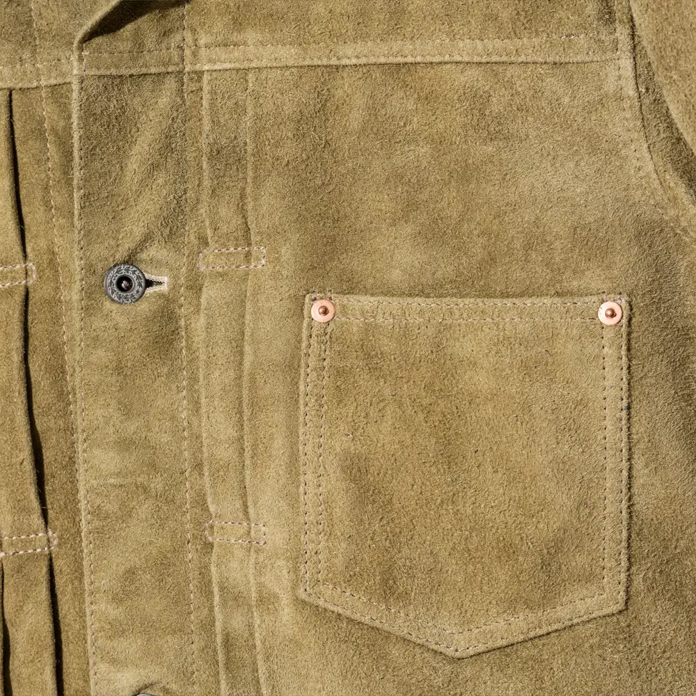 HORSE ROUGHOUT WWII TYPE JEAN JACKET ~ Spring Edition ~:KHAKI