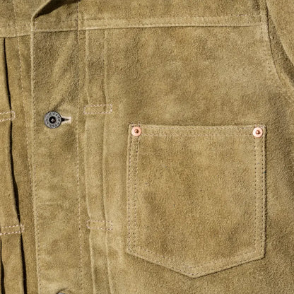 HORSE ROUGHOUT WWII TYPE JEAN JACKET ~ Spring Edition ~:KHAKI