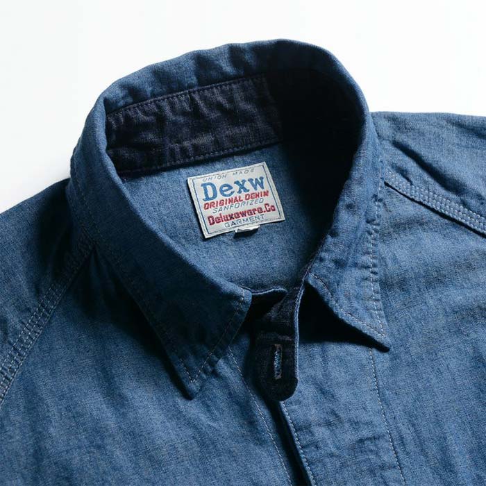デラックスウエア 7644A DELUXE CHAMBRAY デラックス シャンブレー IND.GSP メンズ 長袖 シャンブレーシャツ