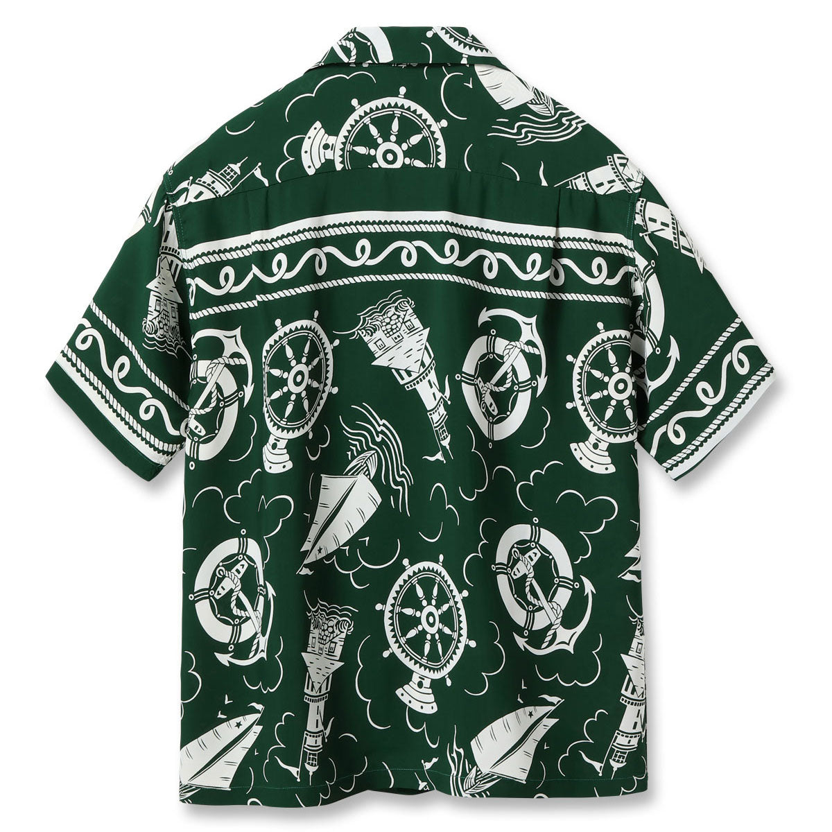 サンサーフ Lot No. SS39230 RAYON HAWAIIAN SHIRT “ALL ABOARD” グリーン メンズ レーヨン アロハシャツ
