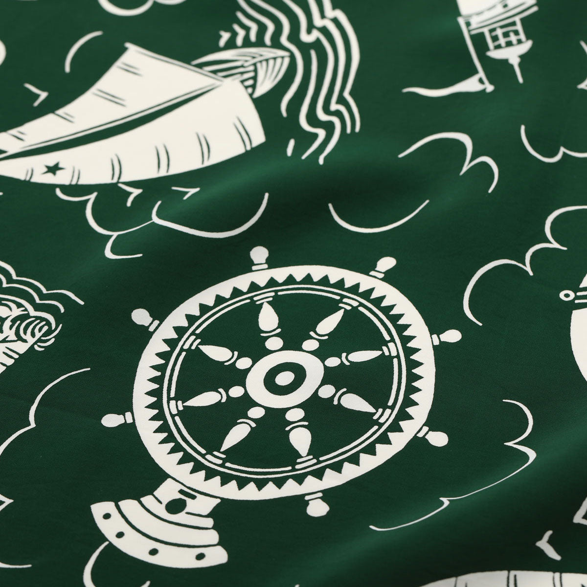 サンサーフ Lot No. SS39230 RAYON HAWAIIAN SHIRT “ALL ABOARD” グリーン メンズ レーヨン アロハシャツ