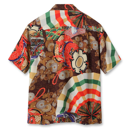 サンサーフ Lot No. SS39271 SUN SURF SPECIAL EDITION “MIKAGURA” ブラウン メンズ レーヨン アロハシャツ