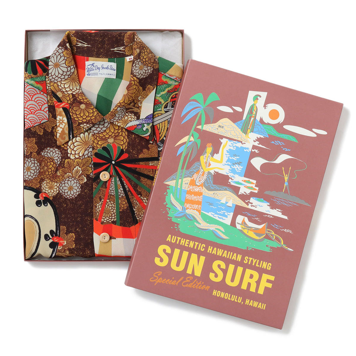 サンサーフ Lot No. SS39271 SUN SURF SPECIAL EDITION “MIKAGURA” ブラウン メンズ レーヨン アロハシャツ