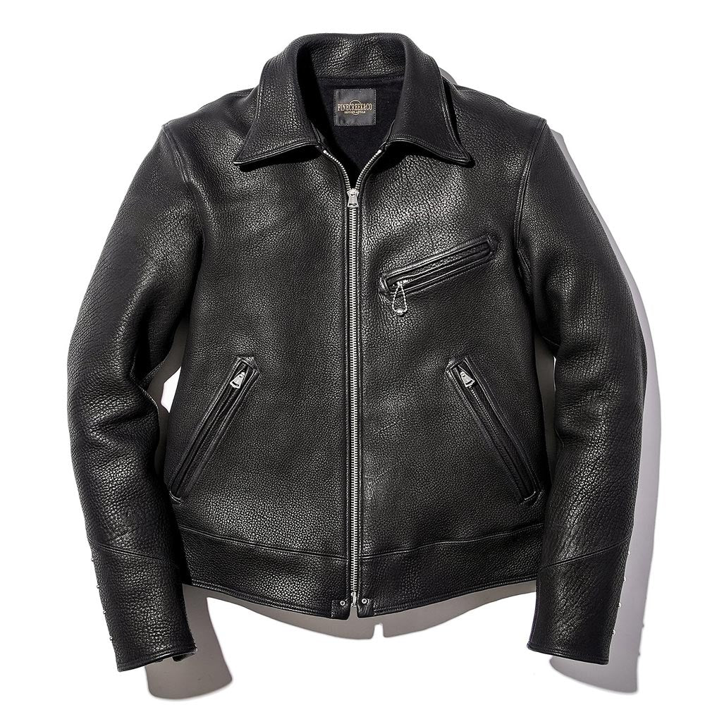 ファインクリークレザーアンドコー ACJK050 Lindbergh Deer リンドバーグ ディア ブラック メンズ レザージャケット 5周年限定アイテム