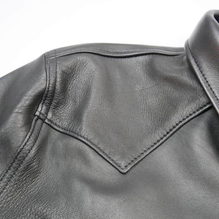 ファインクリークレザーアンドコー ACST001 Hank ハンク ブラック メンズ レザー ウエスタンシャツ