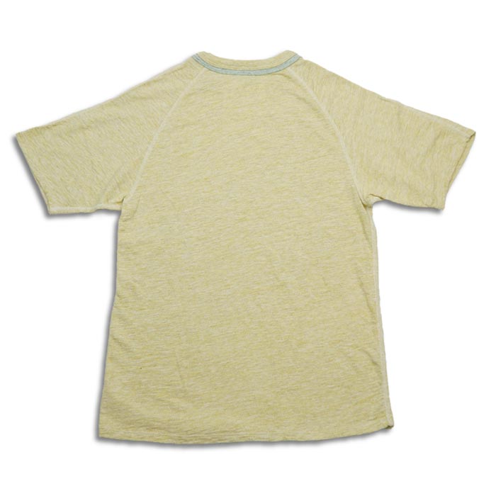 ループ＆ウエフト LRC1099 HEATHER SLUB COTTON DOUBLE BINDER CREWNECK O.MUSTARD メンズ Tシャツ カットソー