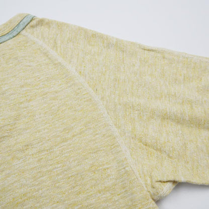 ループ＆ウエフト LRC1099 HEATHER SLUB COTTON DOUBLE BINDER CREWNECK O.MUSTARD メンズ Tシャツ カットソー