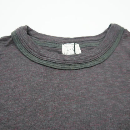 ループ＆ウエフト LRC1099 HEATHER SLUB COTTON DOUBLE BINDER CREWNECK O.MAROON BLACK メンズ Tシャツ カットソー