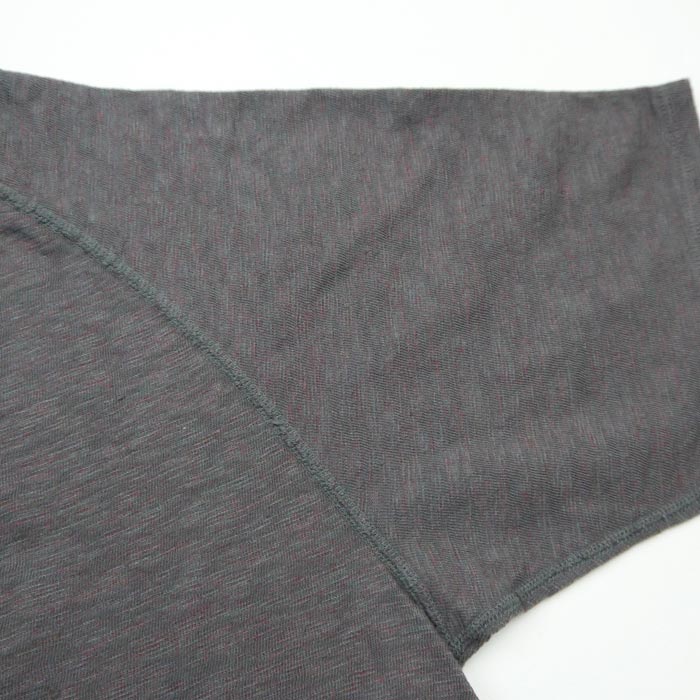 ループ＆ウエフト LRC1099 HEATHER SLUB COTTON DOUBLE BINDER CREWNECK O.MAROON BLACK メンズ Tシャツ カットソー