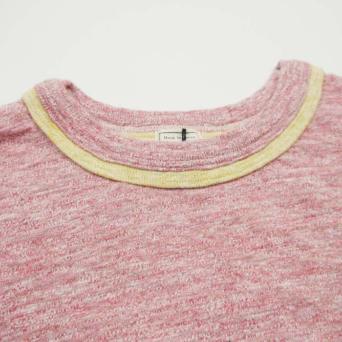 ループ＆ウエフト LRC1099 HEATHER SLUB COTTON DOUBLE BINDER CREWNECK R.CHERRY メンズ Tシャツ カットソー