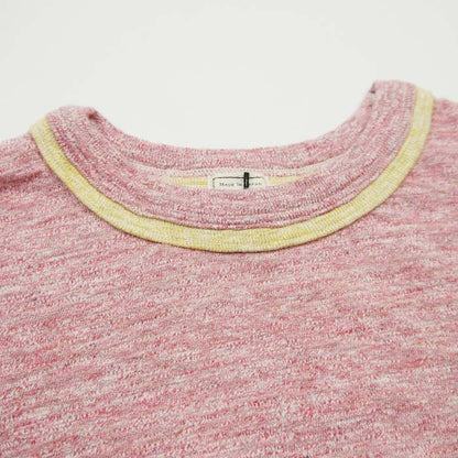 ループ＆ウエフト LRC1099 HEATHER SLUB COTTON DOUBLE BINDER CREWNECK R.CHERRY メンズ Tシャツ カットソー