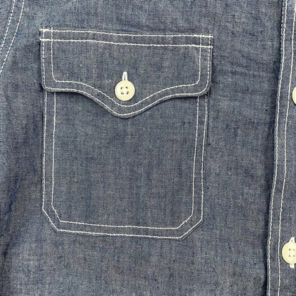 CHAMBRAY UTILITY SHIRTS: BLUE 25432