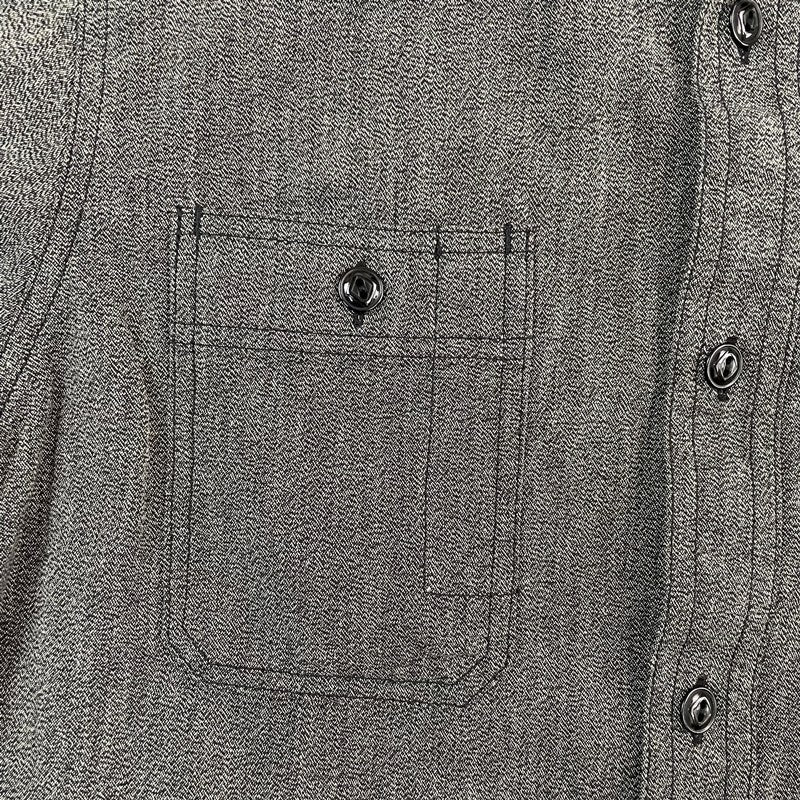 クッシュマン 25431 MIX CHAMBRAY WORK SHIRT ダークグレー メンズ 半袖 シャンブレー ワークシャツ