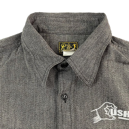 クッシュマン 25431 MIX CHAMBRAY WORK SHIRT ダークグレー メンズ 半袖 シャンブレー ワークシャツ