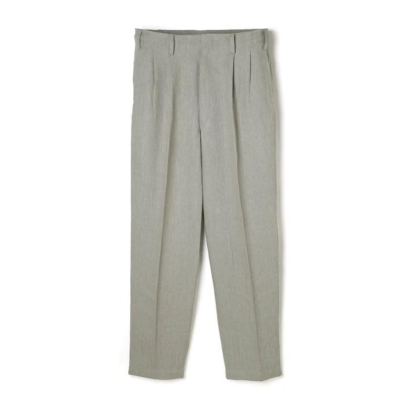 Lot.779 Double Pleats Linen Trousers -Greige-