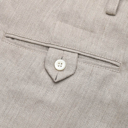 Lot.779 Double Pleats Linen Trousers -Greige-