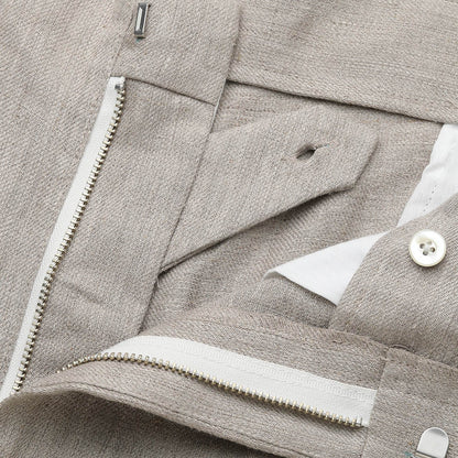 Lot.779 Double Pleats Linen Trousers -Greige-