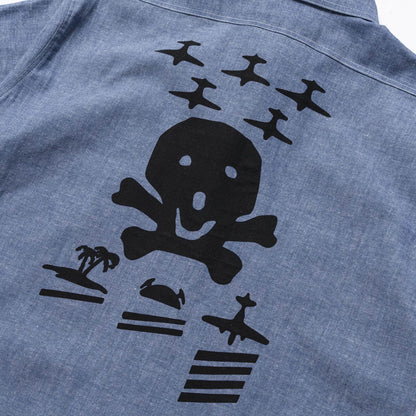 U.S. NAVY CHAMBRAY SHIRT S/S / USS KIDD:ワンウォッシュ