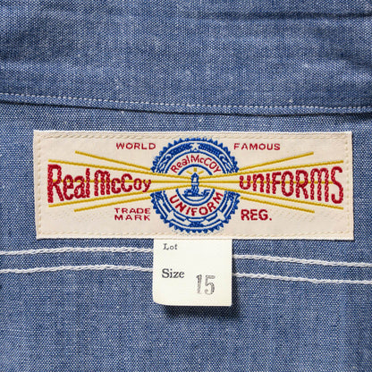 U.S. NAVY CHAMBRAY SHIRT S/S / USS KIDD:ワンウォッシュ