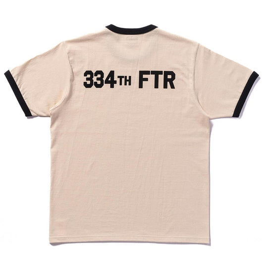 ザ リアルマッコイズ MC24006 MILITARY TEE / FIGHTING EAGLE ECRU/BLACK / 301 メンズ ミリタリー プリント Tシャツ バックプリント リンガーT