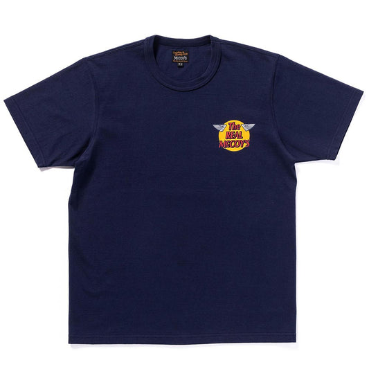 ザ リアルマッコイズ MC24004 THE REAL McCOY'S LOGO TEE S/S ネイビー / 301 メンズ ロゴ プリント Tシャツ