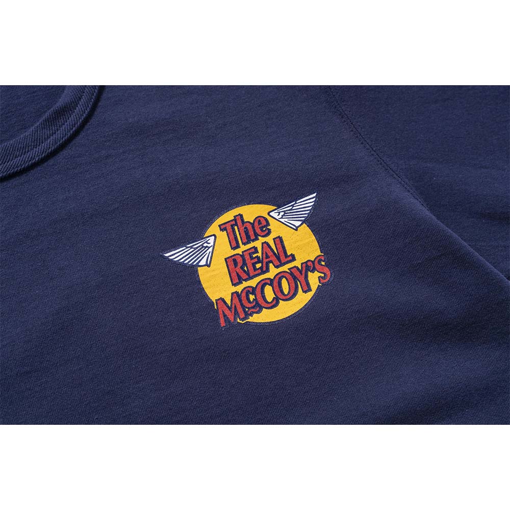 ザ リアルマッコイズ MC24004 THE REAL McCOY'S LOGO TEE S/S ネイビー / 301 メンズ ロゴ プリント Tシャツ