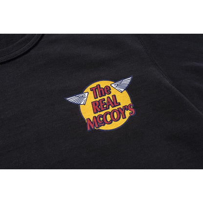ザ リアルマッコイズ MC24004 THE REAL McCOY'S LOGO TEE S/S ブラック / 030 メンズ ロゴ プリント Tシャツ
