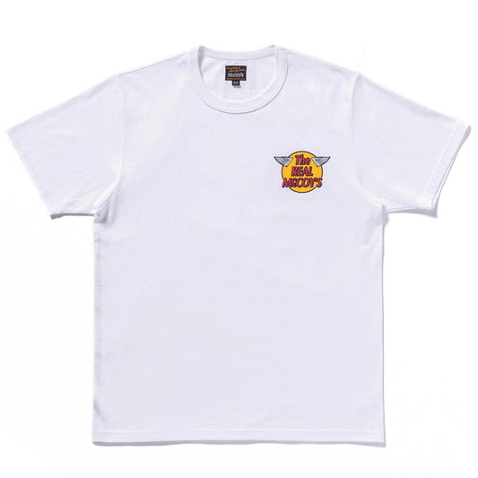 ザ リアルマッコイズ MC24004 THE REAL McCOY'S LOGO TEE S/S ホワイト / 010 メンズ ロゴ プリント Tシャツ