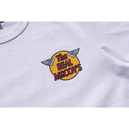 ザ リアルマッコイズ MC24004 THE REAL McCOY'S LOGO TEE S/S ホワイト / 010 メンズ ロゴ プリント Tシャツ