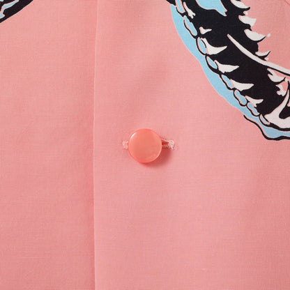 Lot No. SH39486 / HIGH DENSITY RAYON OPEN SHIRT “RATTLE SNAKE” :162) PINK