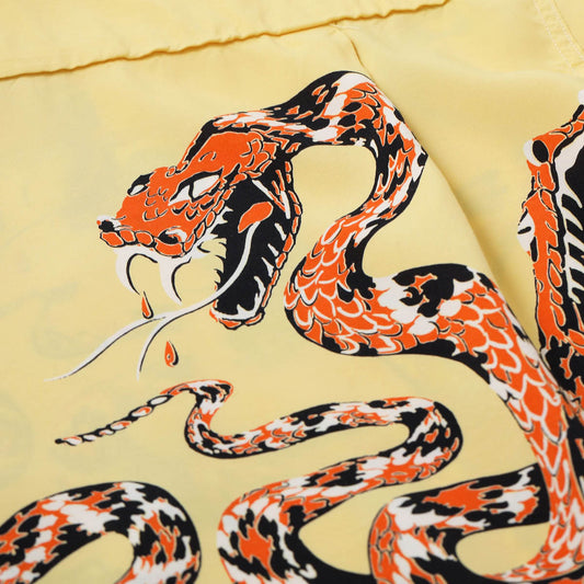 STAR OF HOLLYWOOD(スターオブハリウッド) Lot No. SH39486 / HIGH DENSITY RAYON OPEN SHIRT “RATTLE SNAKE” :155) YELLOW