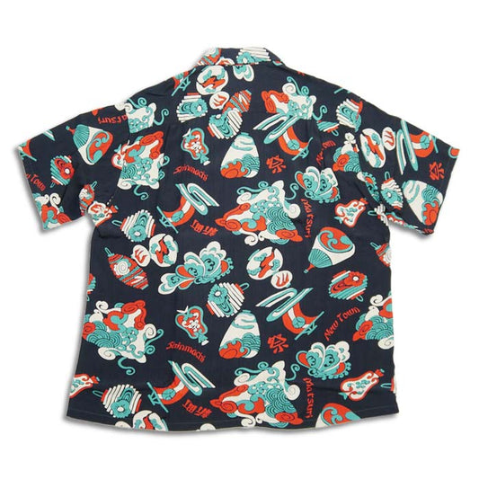 サンサーフ Lot No. SS39060 SUN SURF SPECIAL EDITION “THE LOST TOWN” ブラック メンズ アロハシャツ