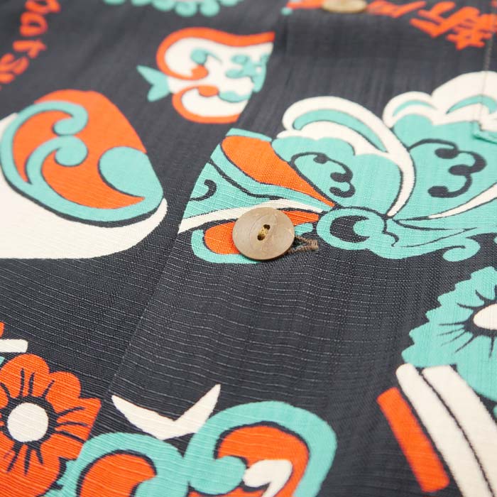 サンサーフ Lot No. SS39060 SUN SURF SPECIAL EDITION “THE LOST TOWN” ブラック メンズ アロハシャツ