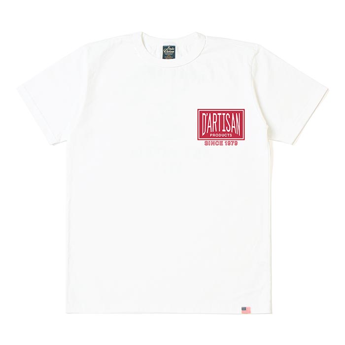 ステュディオ・ダ・ルチザン 8115B USAコットンプリントTシャツ ボクシンググローブ ホワイト 半袖 バックプリント