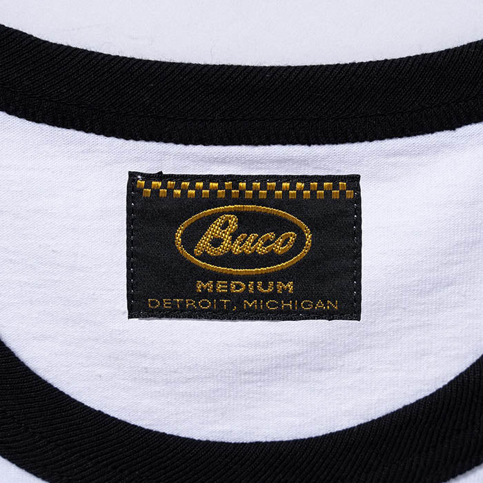 BUCO TEE / FLYING WHEEL:WHITE/BLACK