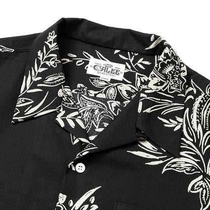 FLOWER PATTERN SH :BLACK