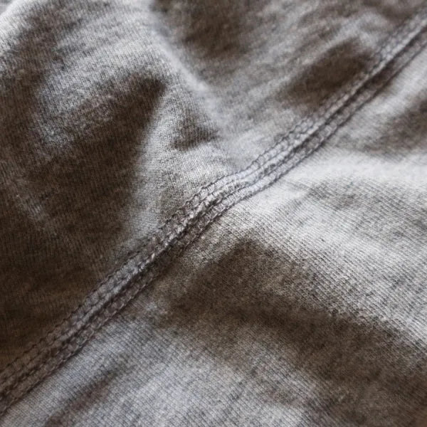 SUPIMA COTTON CLASSIC DOUBLE BINDER CREW:【 2TONE V.GREY 】