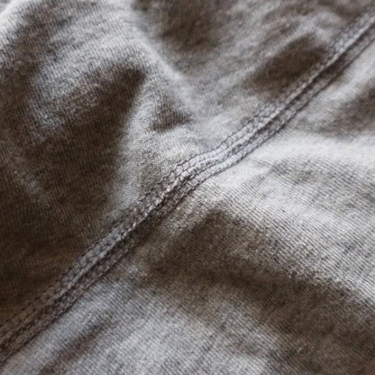 SUPIMA COTTON CLASSIC DOUBLE BINDER CREW:【 2TONE V.GREY 】