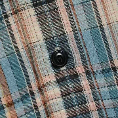 デラックスウエア LV-26 WRG CHECK WRG.BLU メンズ 長袖 チェックシャツ