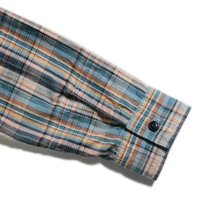 デラックスウエア LV-26 WRG CHECK WRG.BLU メンズ 長袖 チェックシャツ