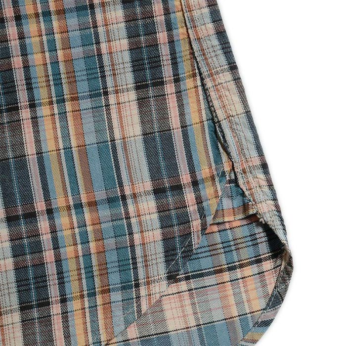 デラックスウエア LV-26 WRG CHECK WRG.BLU メンズ 長袖 チェックシャツ