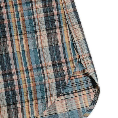 デラックスウエア LV-26 WRG CHECK WRG.BLU メンズ 長袖 チェックシャツ