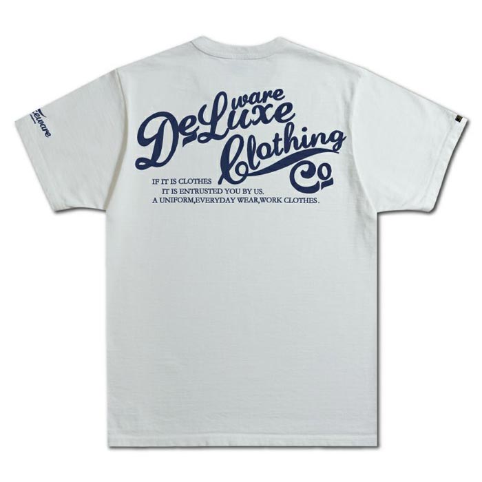 24SS デラックスウエア BRGX-01B デラックスウエアロゴデザイン WHITE メンズ 半袖 プリント Tシャツ カットソー バックプリント