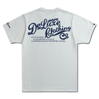 24SS デラックスウエア BRGX-01B デラックスウエアロゴデザイン WHITE メンズ 半袖 プリント Tシャツ カットソー バックプリント