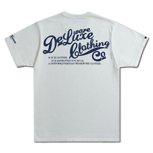 24SS デラックスウエア BRGX-01B デラックスウエアロゴデザイン WHITE メンズ 半袖 プリント Tシャツ カットソー バックプリント