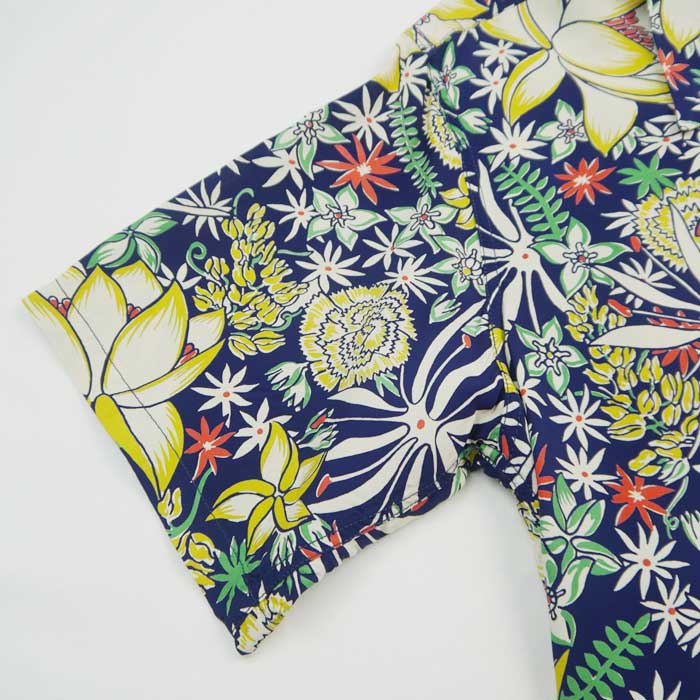 サンサーフ Lot No. SS39016 RAYON HAWAIIAN SHIRT “LEILANI” ネイビー メンズ レーヨン アロハシャツ