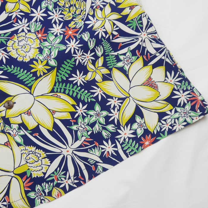 サンサーフ Lot No. SS39016 RAYON HAWAIIAN SHIRT “LEILANI” ネイビー メンズ レーヨン アロハシャツ